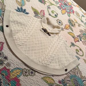 Janie and Jack Cream Cable Knit Poncho⭐️